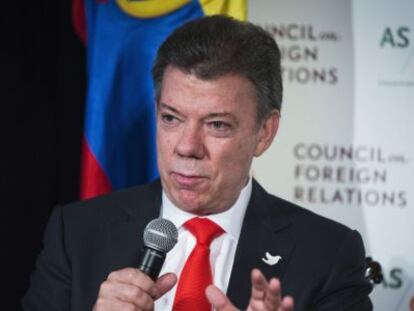 Santos en el Consejo de relaciones exteriores en Nueva York
