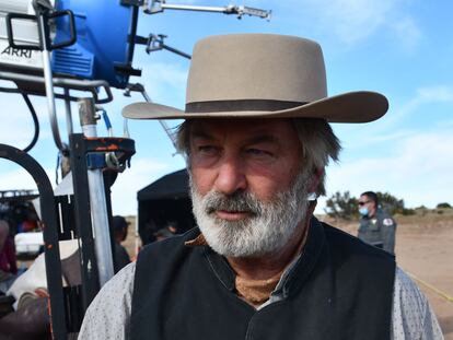 Alec Baldwin as the outlaw Harland Rust, the character after whom the western 'Rust' is named.