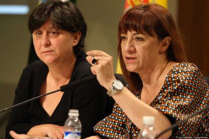 Chusa Martín y Blanca Portillo, en la presentación del Festival de Mérida de teatro.