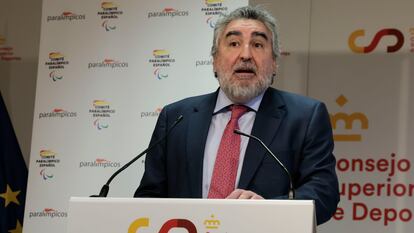 El presidente del Consejo Superior de Deportes, José Manuel Rodríguez Uribes, durante el Media Day del equipo Paralímpico Español.