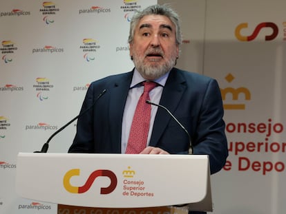 El presidente del Consejo Superior de Deportes, José Manuel Rodríguez Uribes, durante el Media Day del equipo Paralímpico Español.