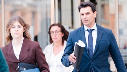 Alberto González Amador, en los Juzgados de Plaza de Castilla de Madrid, el pasado 10 de abril