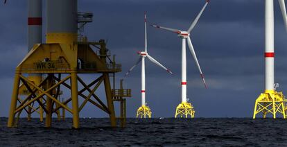 Aerogeneradores de Siemens Gamesa en aguas de Alemania.