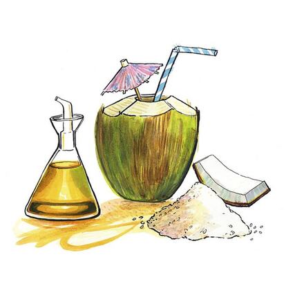 Que viene el coco. Aceite de coco, agua de coco, harina de coco (además, sin gluten), tortillas de coco, azúcar de coco y… artículos de belleza de coco. Al igual que del cerdo, del coco parece que se aprovecha todo, hasta la fibra que cubre su fruto, que se destina a cultivos hidropónicos.