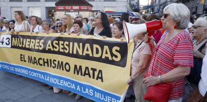 Concentración del Foro de Madrid contra la Violencia a las Mujeres en Madrid.
