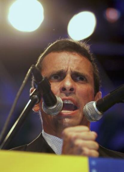 El candidato opositor, Henrique Capriles.