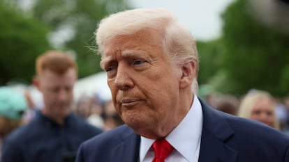 Donald Trump en la Casa Blanca, en Washington, el 21 de abril de 2025.