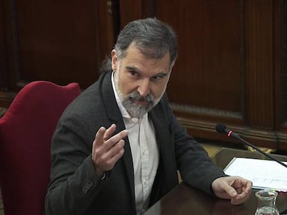 Declaración este martes del presidente de Òmnium Cultural, Jordi Cuixart, en el juicio del 'procés'.