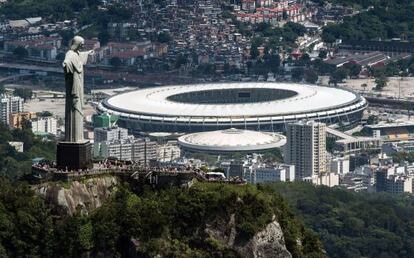 Vista exterior de Maracan&aacute; en Rio de Janeiro, que acoger&aacute; el Espa&ntilde;a-Chile.