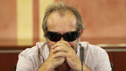 El intermediario Juan Lanzas, durante su comparecencia ante la comisión de investigación sobre los ERE.