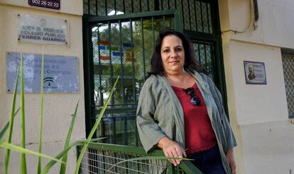 La profesora Resurrección Galera, readmitida por la Iglesia, en Almería.