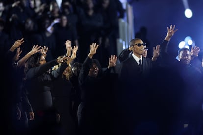 Pharrell Williams, during his performance at the event.