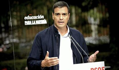 El secretario general del PSOE, Pedro S&aacute;nchez, el pasado lunes.