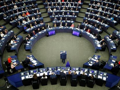 El presidente de la Comisi&oacute;n Europea Jean-Claude Juncker el pasado mi&eacute;rcoles ante el pleno del Parlamento Europeo en Estrasburgo.