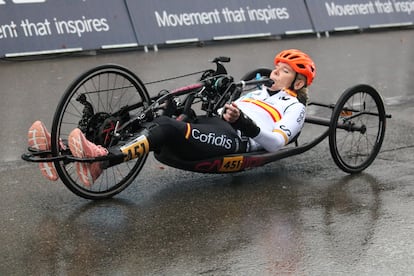 Manuela Vos, compitiendo en la modalidad H1 de 'Handbike'.