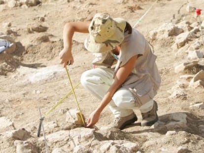 Excavaci&oacute;n arqueol&oacute;gica en el yacimiento de Santorcaz.