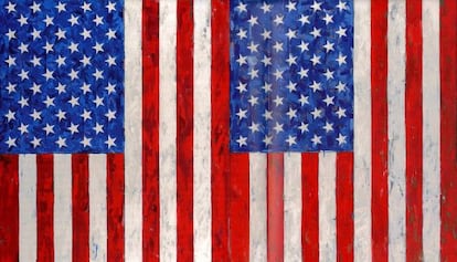 Dos banderas de Jasper Johns. 