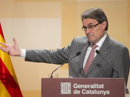 El presidente de la Generalitat, Artur Mas, en una reciente comparecencia.