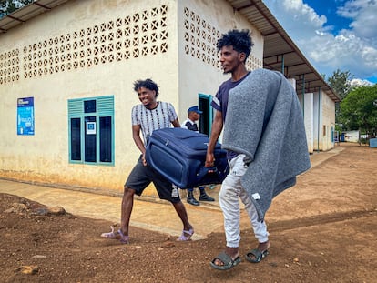 A group of Eritreans left the Gashora facility on March 14 to catch a plane to Canada, where they have been relocated.