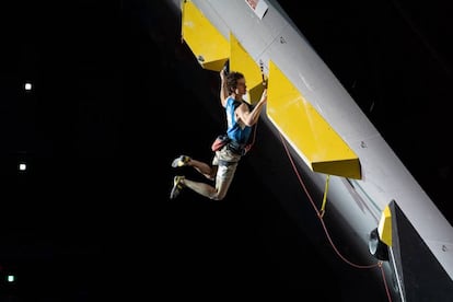 Adam Ondra, en la pasada Copa del mundo.