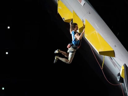 Adam Ondra, en la pasada Copa del mundo.