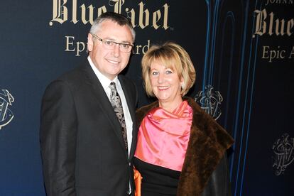 Michael Robinson y Christine Anne Robinson en una entrega de premios en Madrid en 2012.