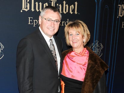 Michael Robinson y Christine Anne Robinson en una entrega de premios en Madrid en 2012.