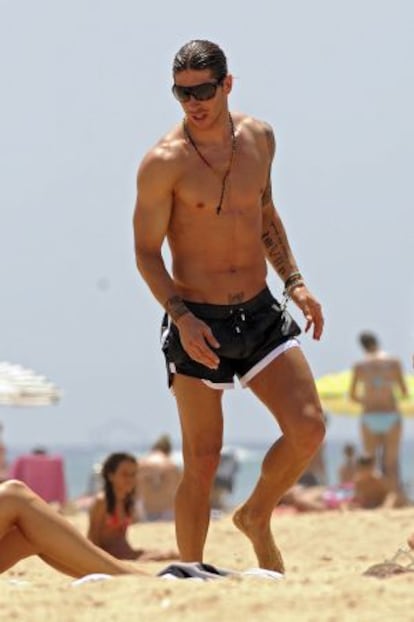 Sergio Ramos, en unas vacaciones en Zahara de los Atunes en 2010.