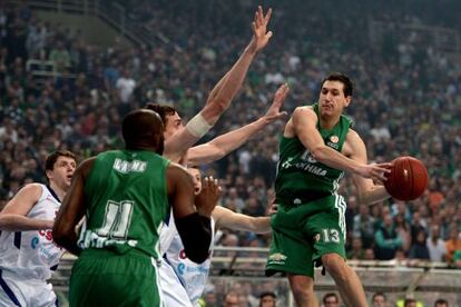 Diamantidis en un partido ante el CSKA.