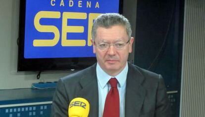 Gallardón, en los estudios de la Ser.