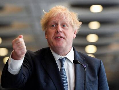 El primer ministro de Reino Unido, Boris Johnson, este martes.