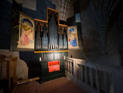 Órgano renacentistas de la iglesia de Santa María, en Garrovillas de Alconétar.