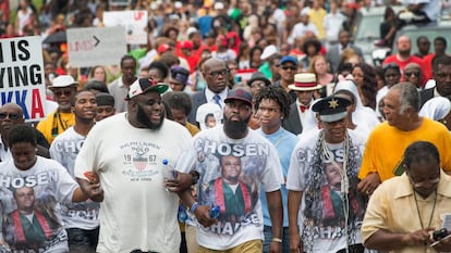 Michael Brown Sr., o pai do jovem assassinado em Ferguson