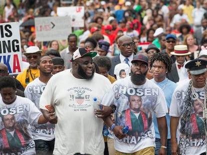 Michael Brown Sr., o pai do jovem assassinado em Ferguson