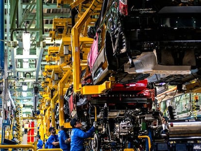 Interior de la fábrica que Ford tiene en Almussafes, Valencia.