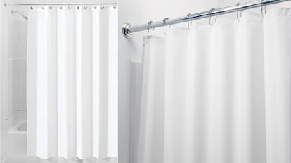 cortinero para baño blanco