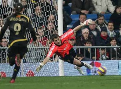 Casillas, durante el Real Madrid-Zaragoza del domingo.