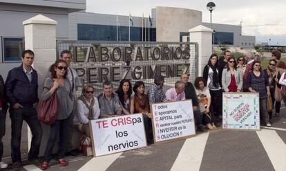 Protesta de los trabajadores de Pérez Giménez.