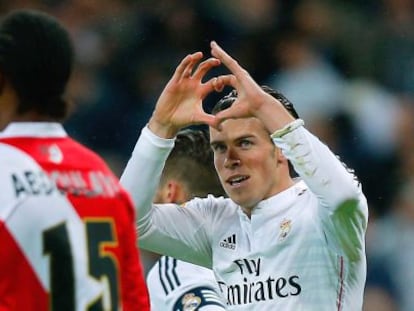 Bale celebra su gol al Rayo.