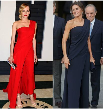 A la izquierda, la actriz y modelo Diane Kruger; a la derecha, doña Letizia.