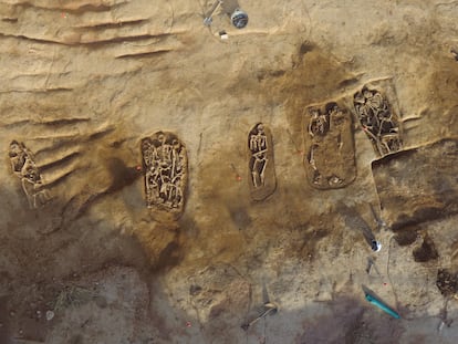 Aerial view of the burial site at La Sagrera. 