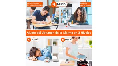 Temporizador profesional de cocina de Amazon con volumen ajustable