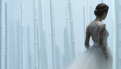 Vestit de Rosa Clará en l'última edició del saló de moda nupcial.