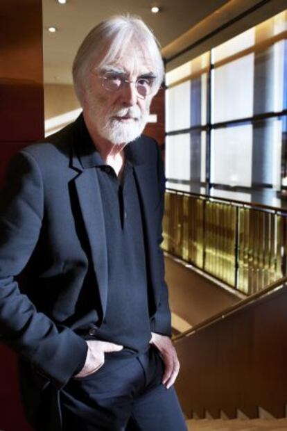 El director de cine Michael Haneke en el Teatro Real.