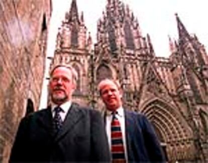 Francis Thackeray y Peter DeMenocal, en Barcelona la semana pasada.