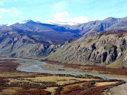 Valle del río de las Vueltas, en los alrededores de El Chaltén, en Argentina.