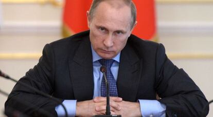 El presidente de Rusia, Vladímir Putin, en su residencia de Moscú.