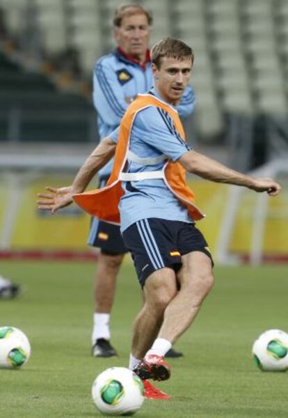 Monreal, durante un entrenamiento.