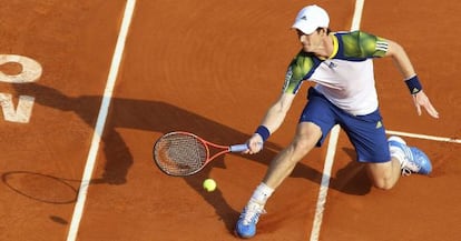 Murray, en su partido con Wawrinka.