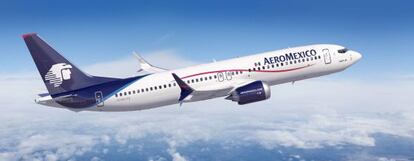 Un avión de Aeroméxico.